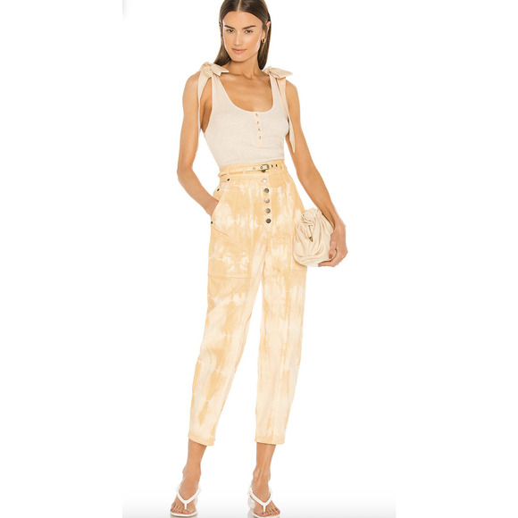Ulla Johnson Apollo Jeans Wheat Tie Dye Size 10 NWT